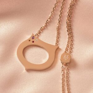 Long\Large Adjustable Necklace - 18K Rose Gold