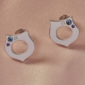 Small Earring - 18K White Gold